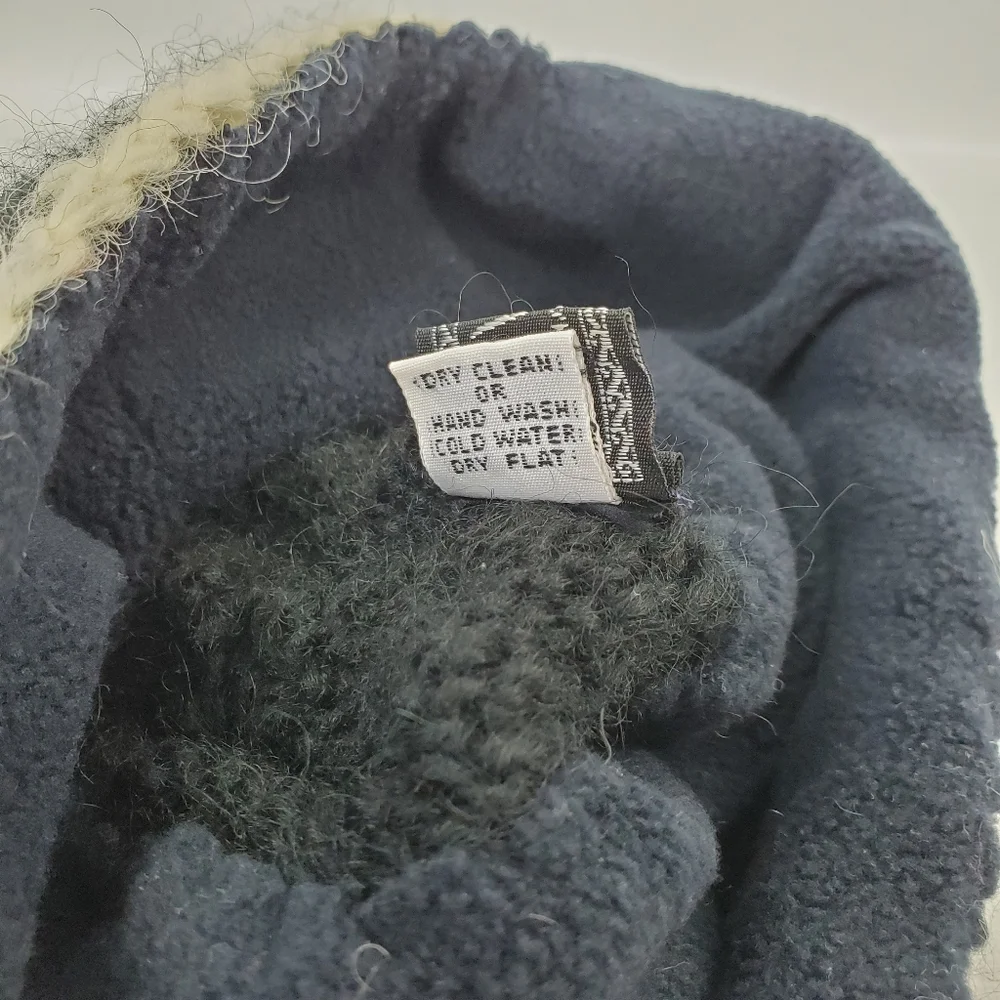 Wool Knit Hat Fleece Lined Soft Warm